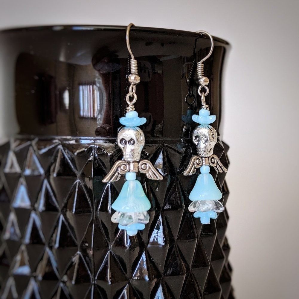 Handmade Dia de los Muertos Skeleton Earrings